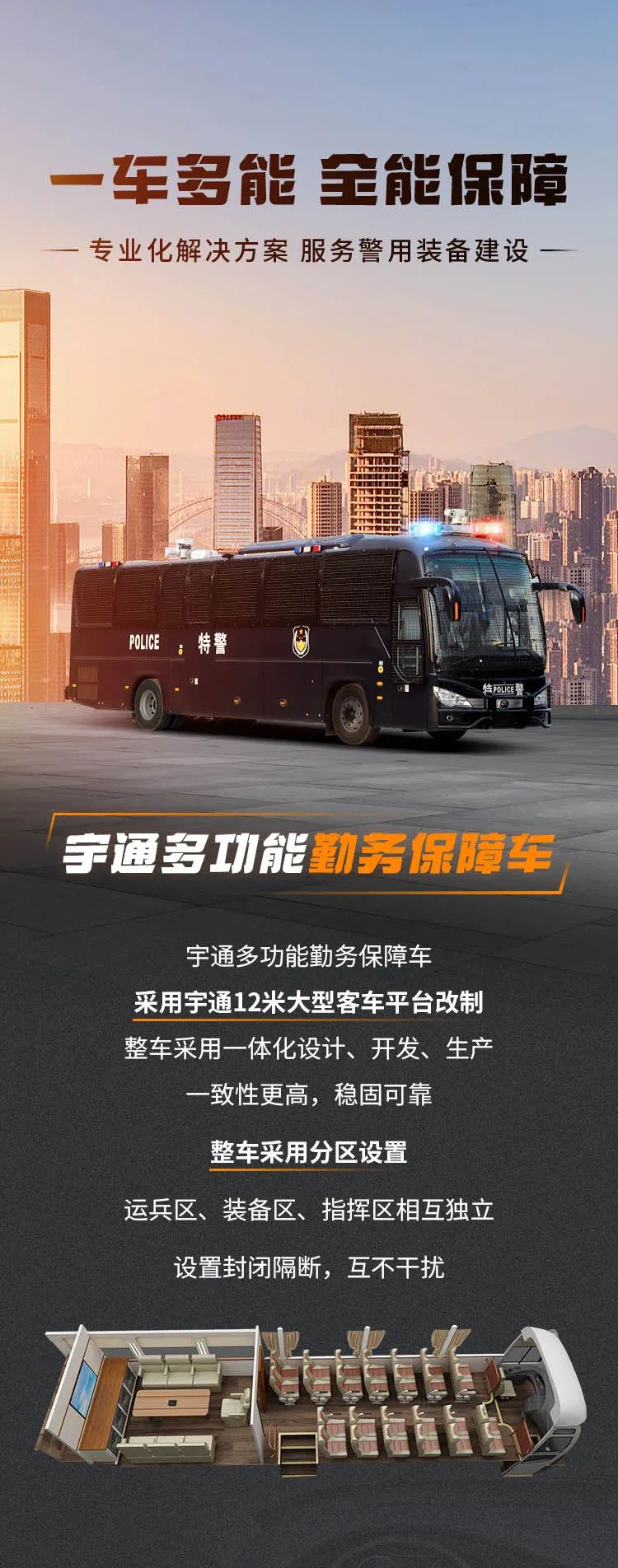 立博多功能勤务保障车一车多能，专业服务警用装备建设！