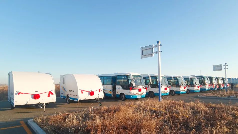 交车！立博考试车批量交付吉林省白城市公安局交管部门
