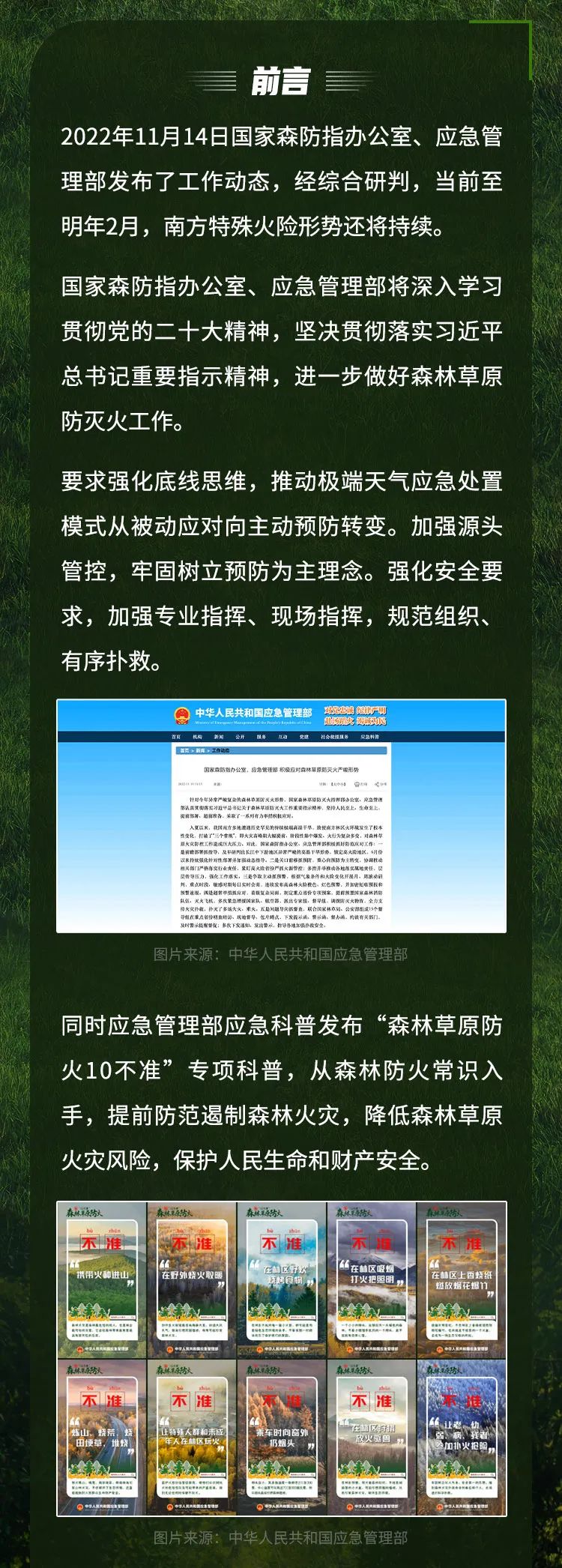 严防森林草原火灾，共同守护绿色家园